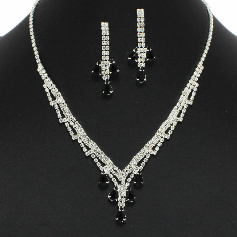 Teardrop Crystal Rhinestone Necklace