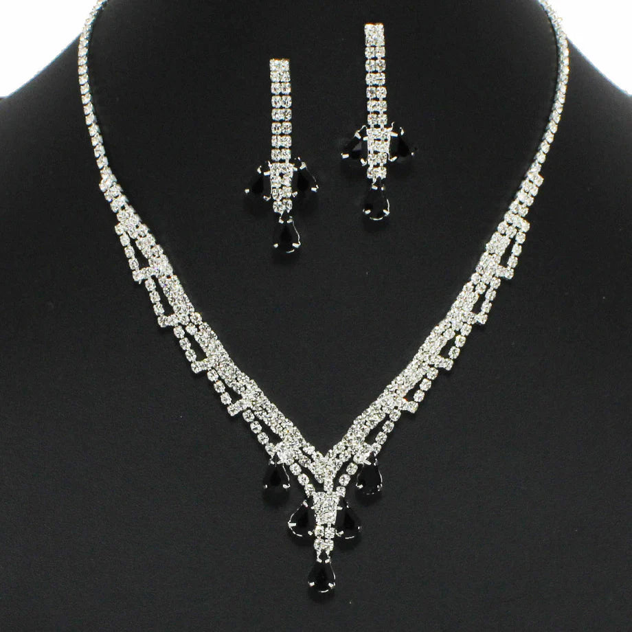 Teardrop Crystal Rhinestone Necklace