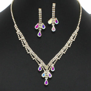 Teardrop Crystal Rhinestone Earrings.