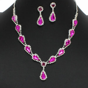 Teardrop Crystal Rhinestone Earrings