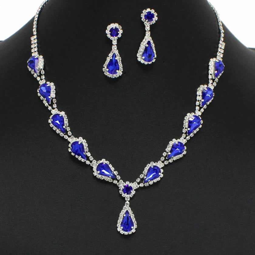 Teardrop Rhinestone Necklace