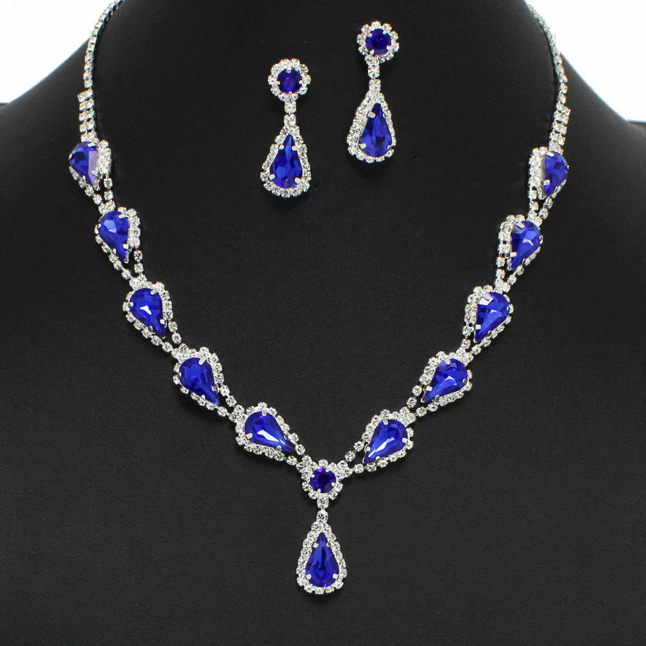 Teardrop Rhinestone Necklace