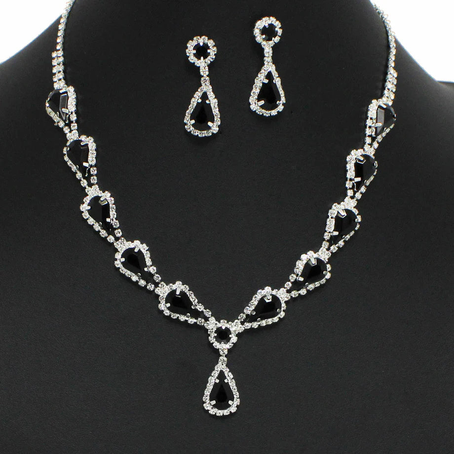 Teardrop Rhinestone Necklace