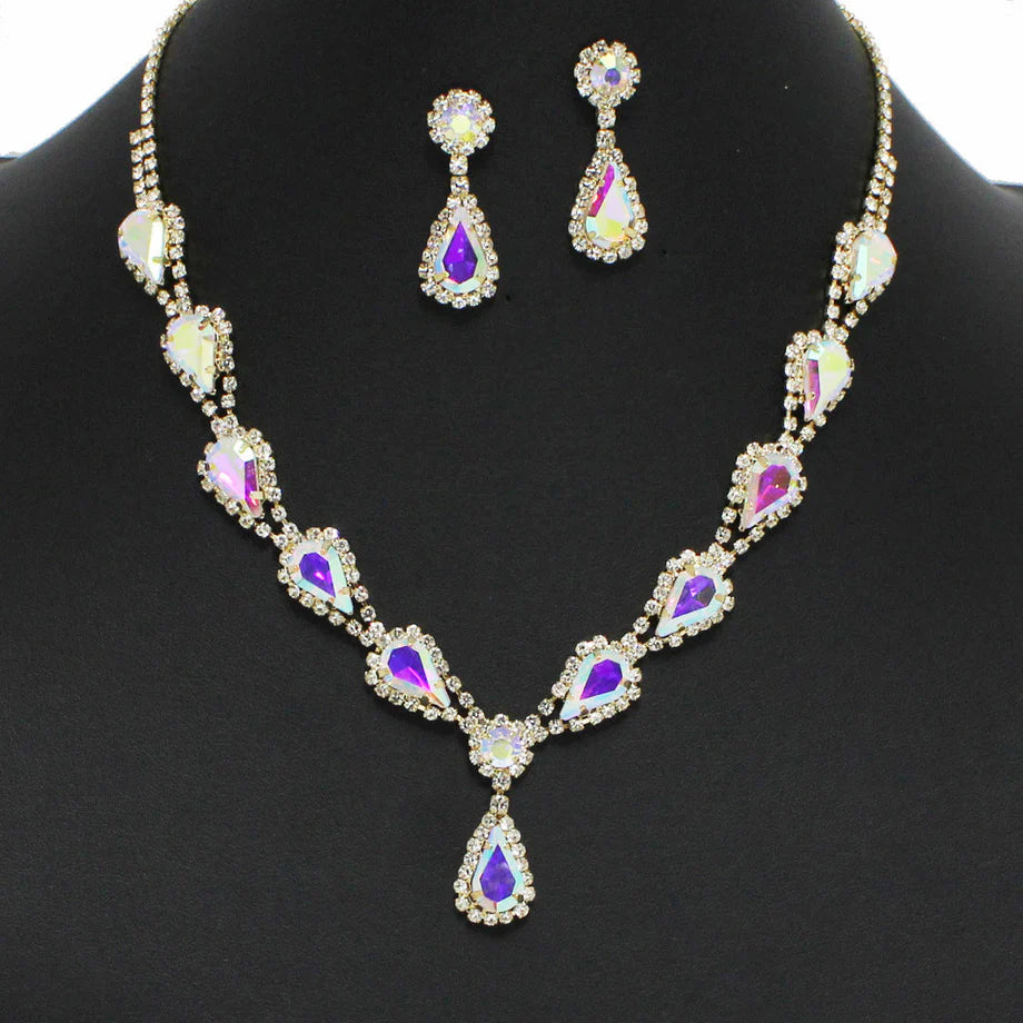 Teardrop Rhinestone Necklace