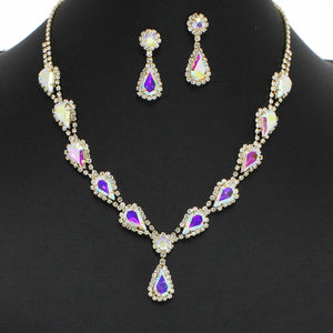 Teardrop Crystal Rhinestone Earrings