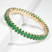 Load image into Gallery viewer, Marquise Rhinestone Cuff Bracelet