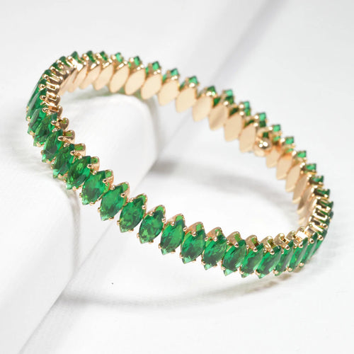 Marquise Rhinestone Cuff Bracelet