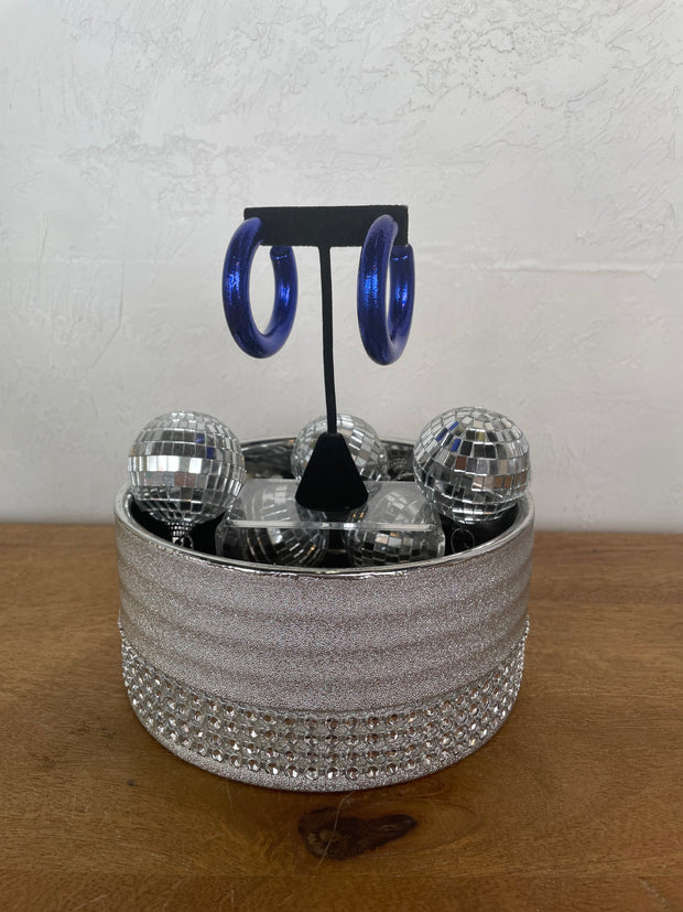 Color Coated Chunky Hoop Earrings