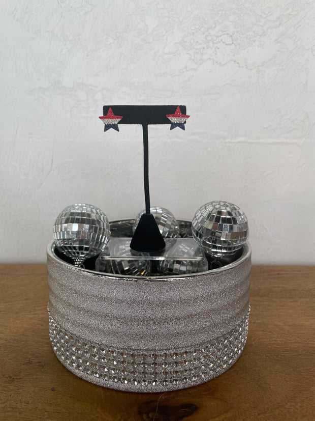 Patriotic Star Sarkle Earrings