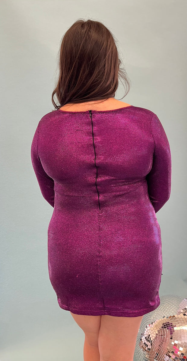 Shimmer Long sleeve Mini