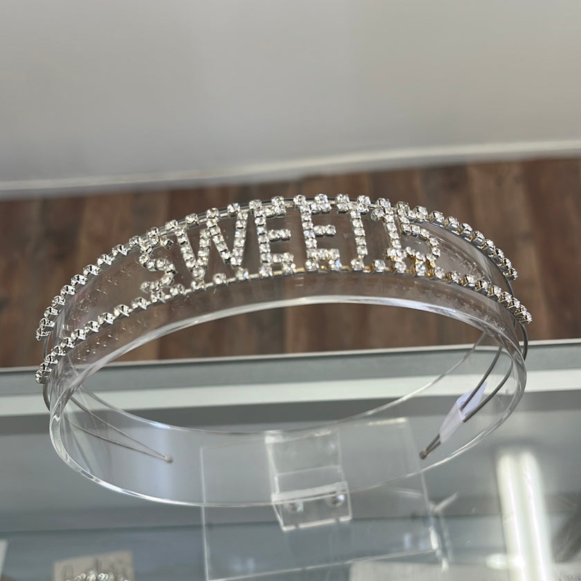 Silver "Sweet 15" headband