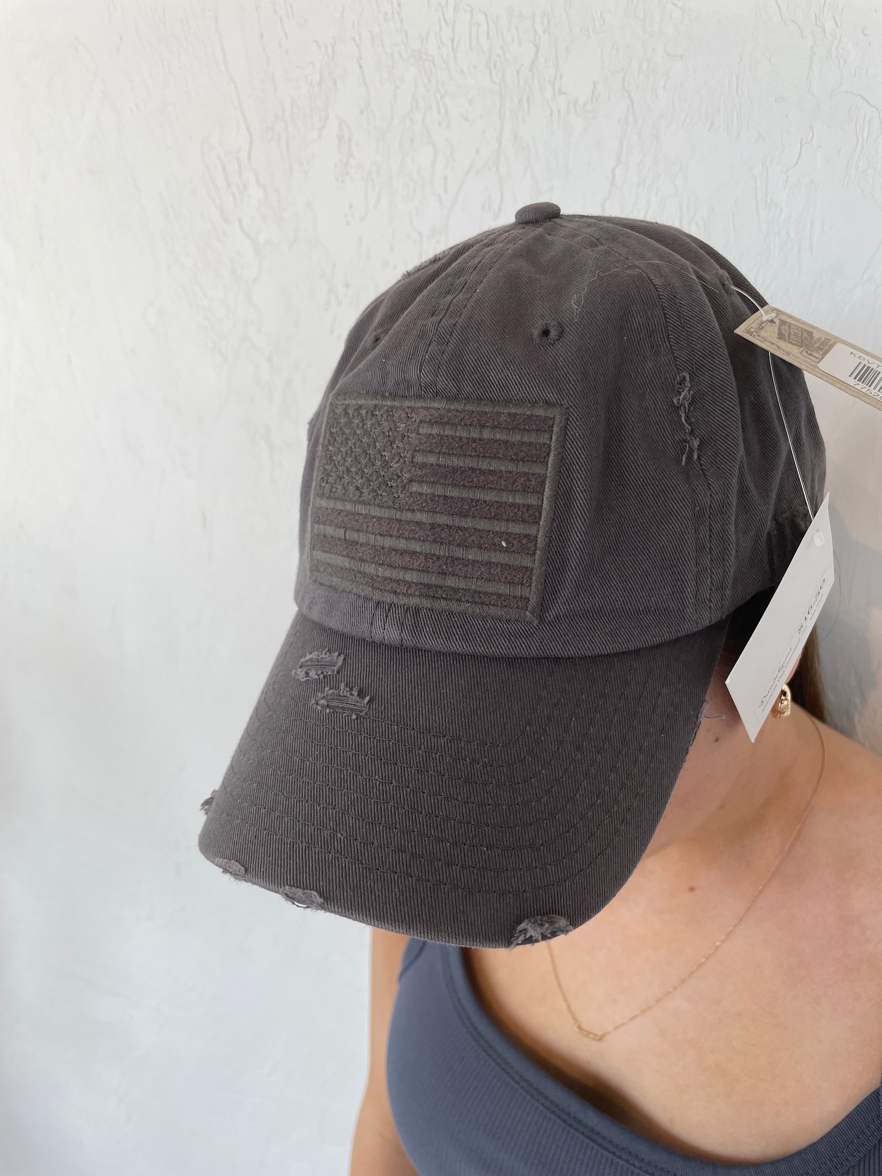 American Flag Distressed Hat