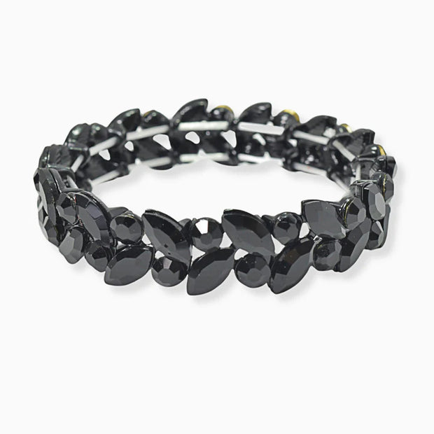 Marquise and Round Rhinestone Stretch Bracelet