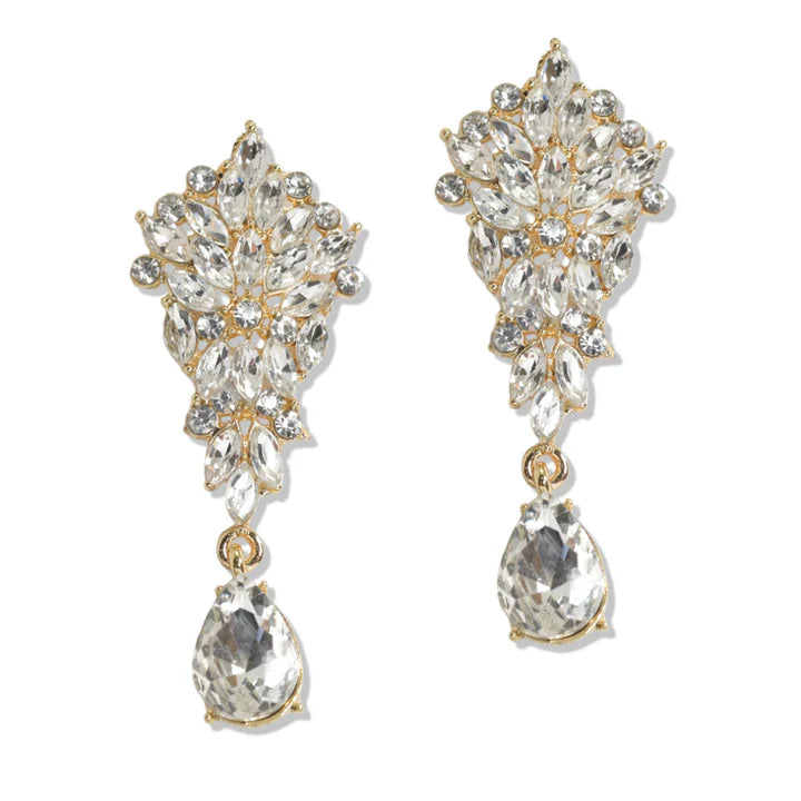Marquise and Round Rhinestone Earring