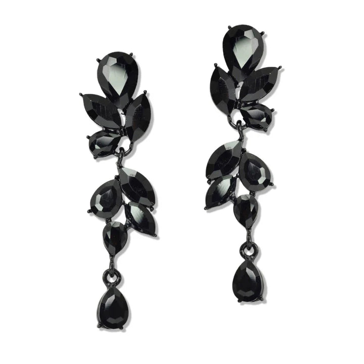 Marquise Teardrop Rhinestone Accent Earrings