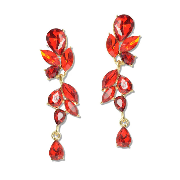 Marquise Teardrop Rhinestone Accent Earrings