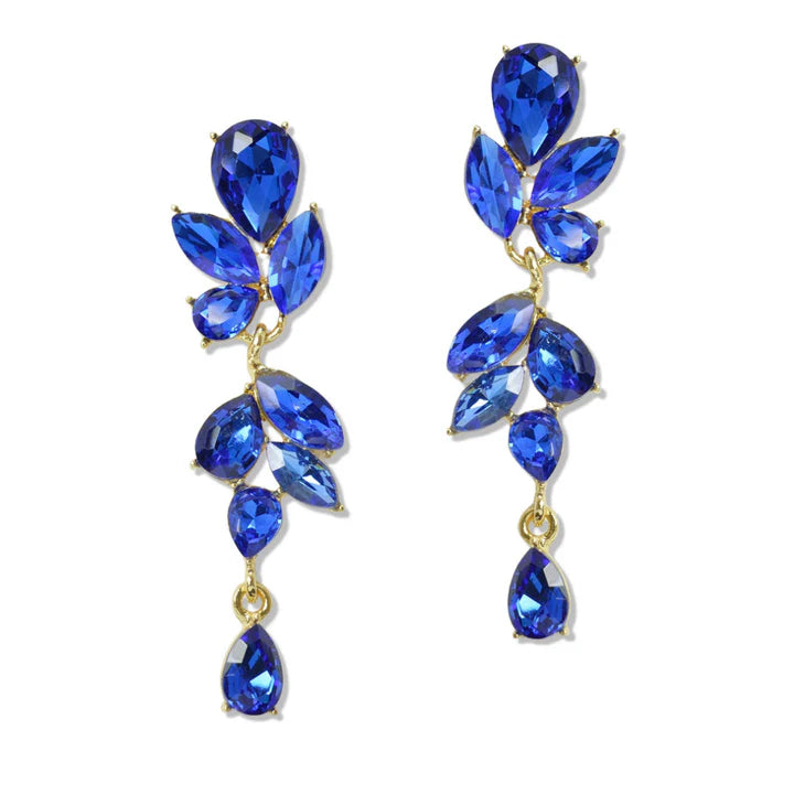 Marquise Teardrop Rhinestone Accent Earrings