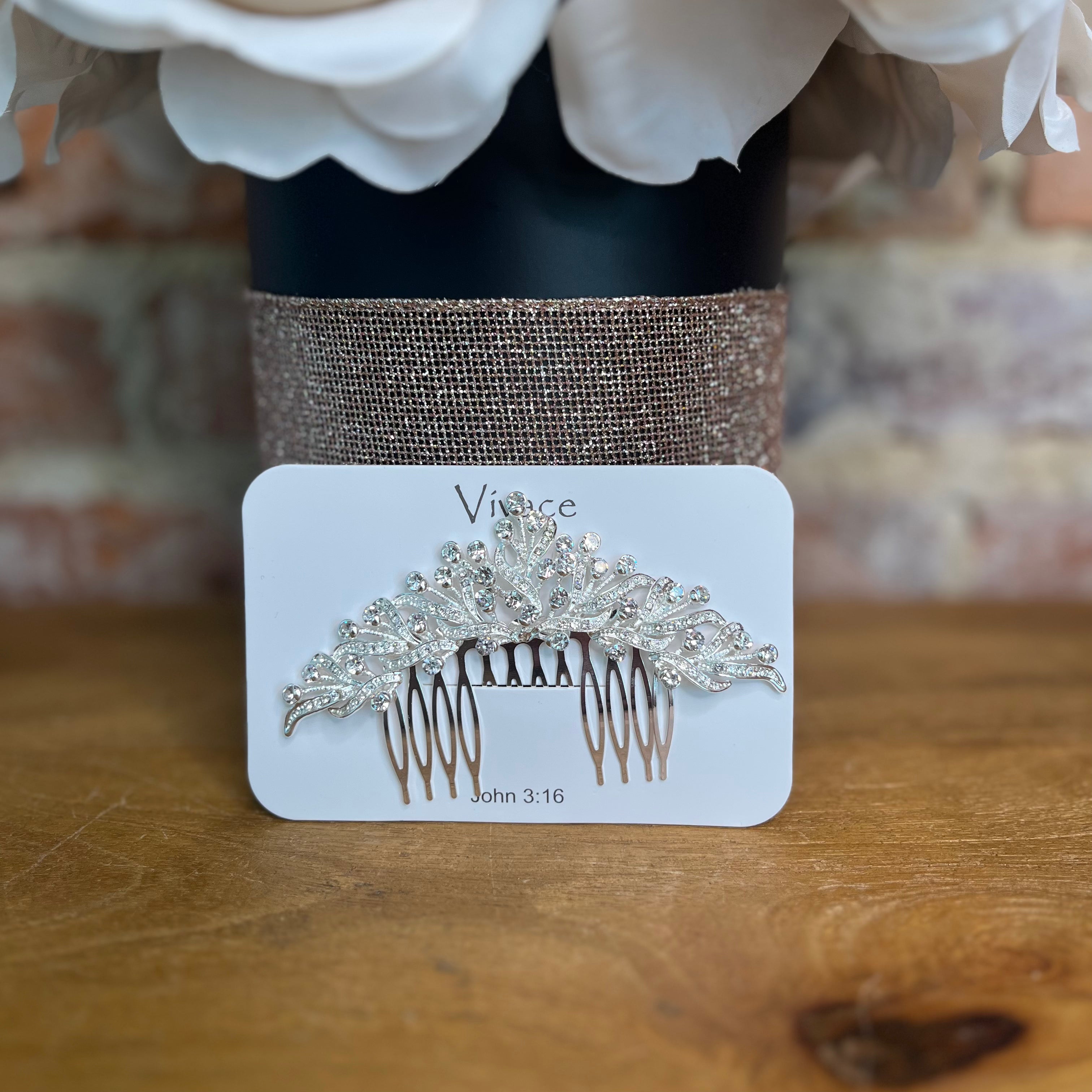 Rhinestone Swirl Hair Comb