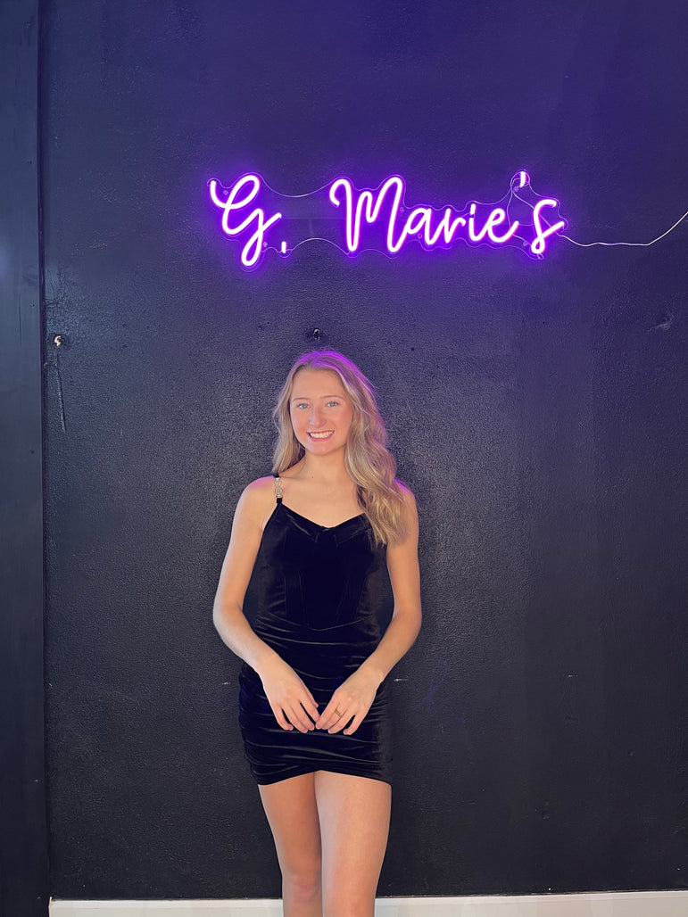 Short Black Velvet Dress