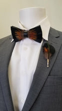 Load image into Gallery viewer, Feather Bow Tie With Lapel