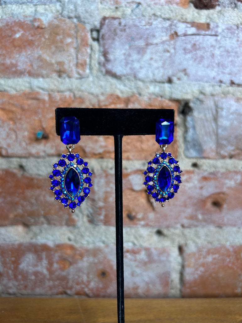 Emerald Cut Multicolor Earrings