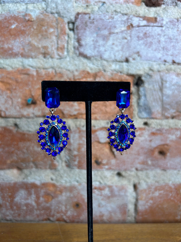 Emerald Cut Multicolor Earrings