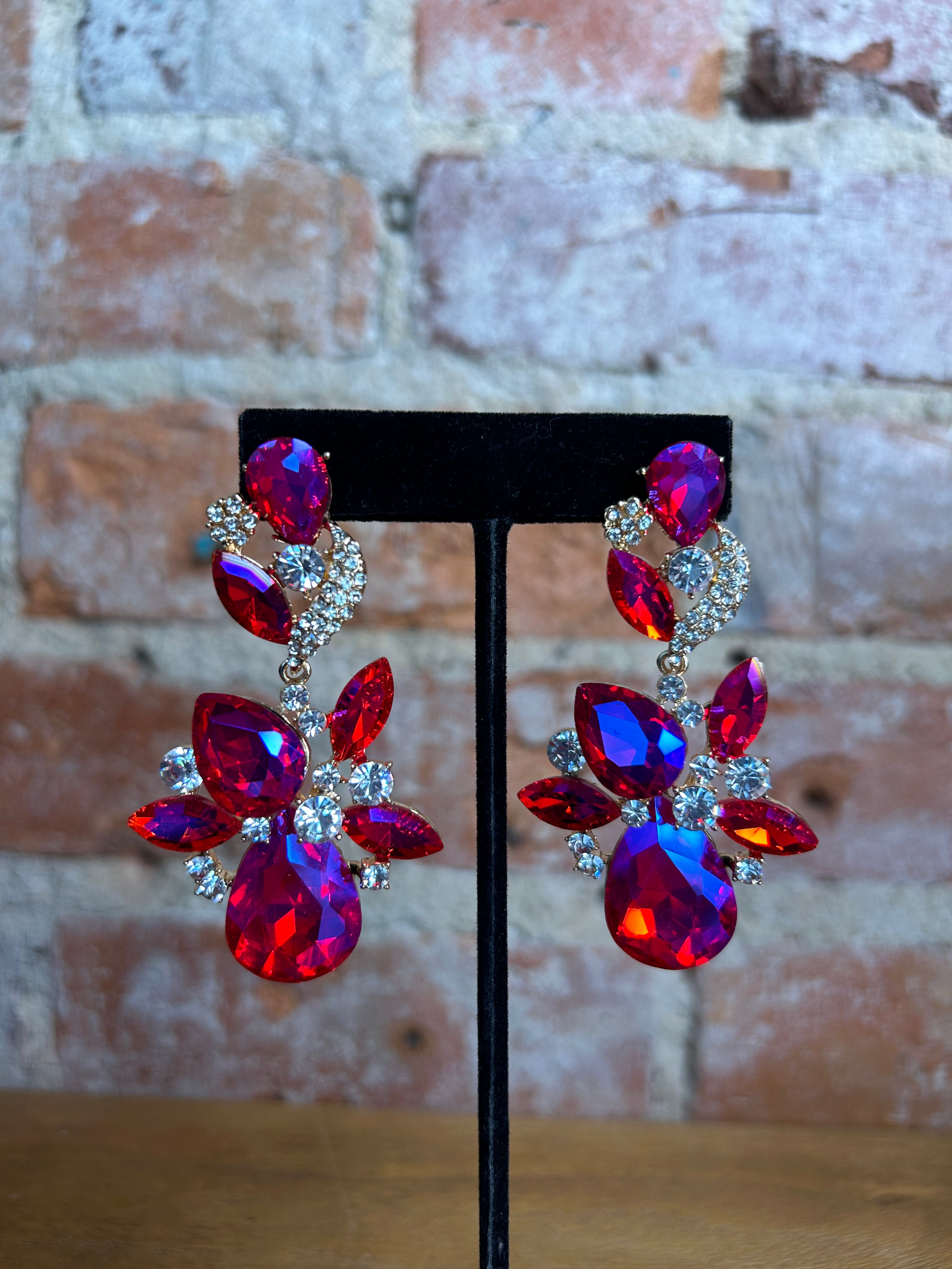 Asymmetric Multicolor Earrings