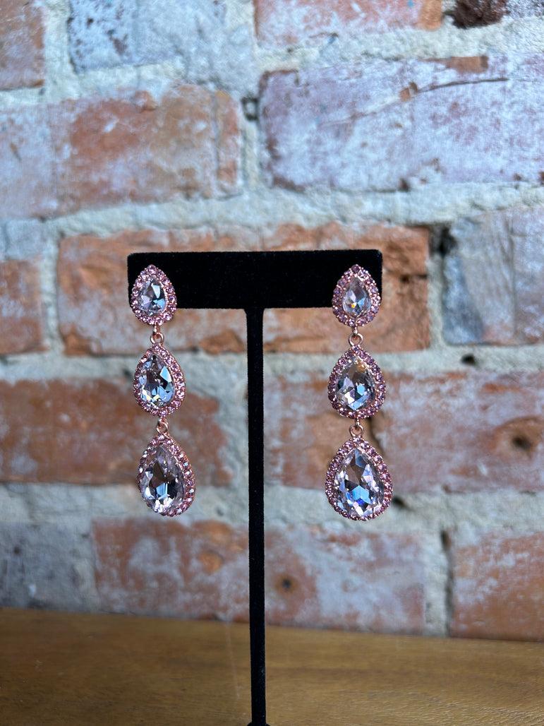 Three Tier Teardrop Earrings