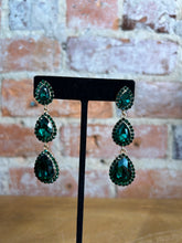 Load image into Gallery viewer, Three Tier Teardrop Earrings