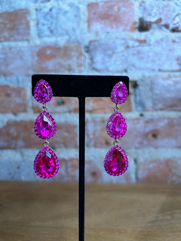 Three Tier Teardrop Earrings