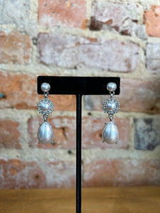 Three Tier Pearl Earrings