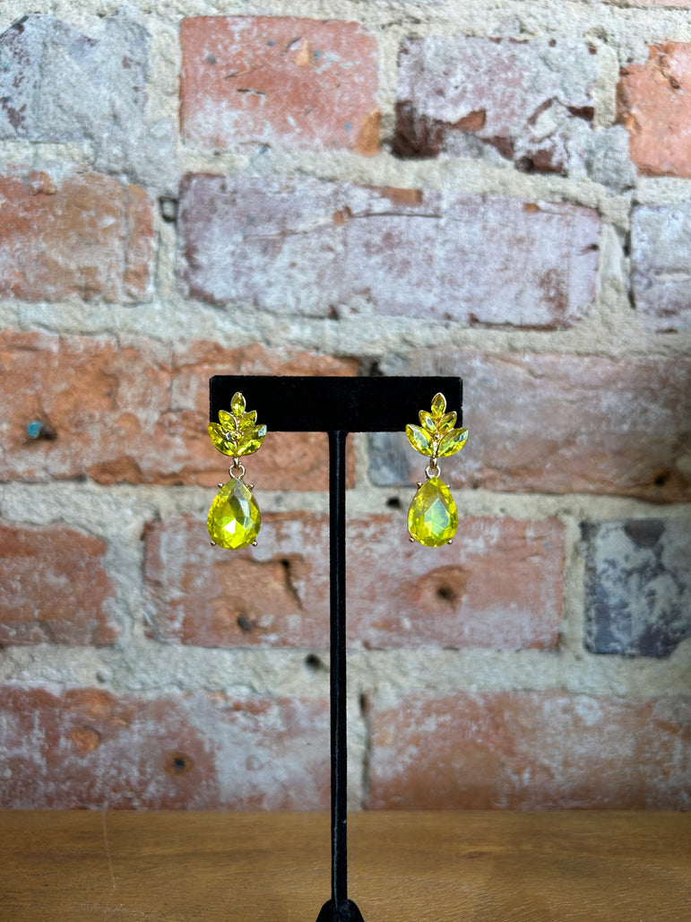 Yellow Teardrop Earrings