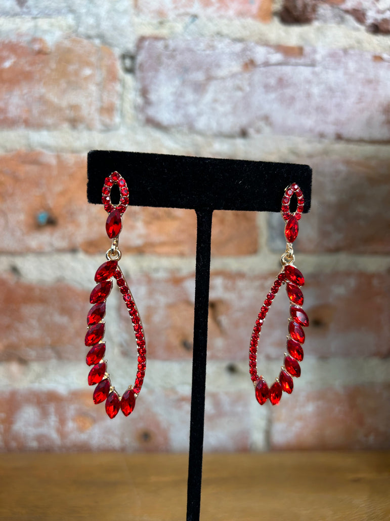 Red Drop Earrings