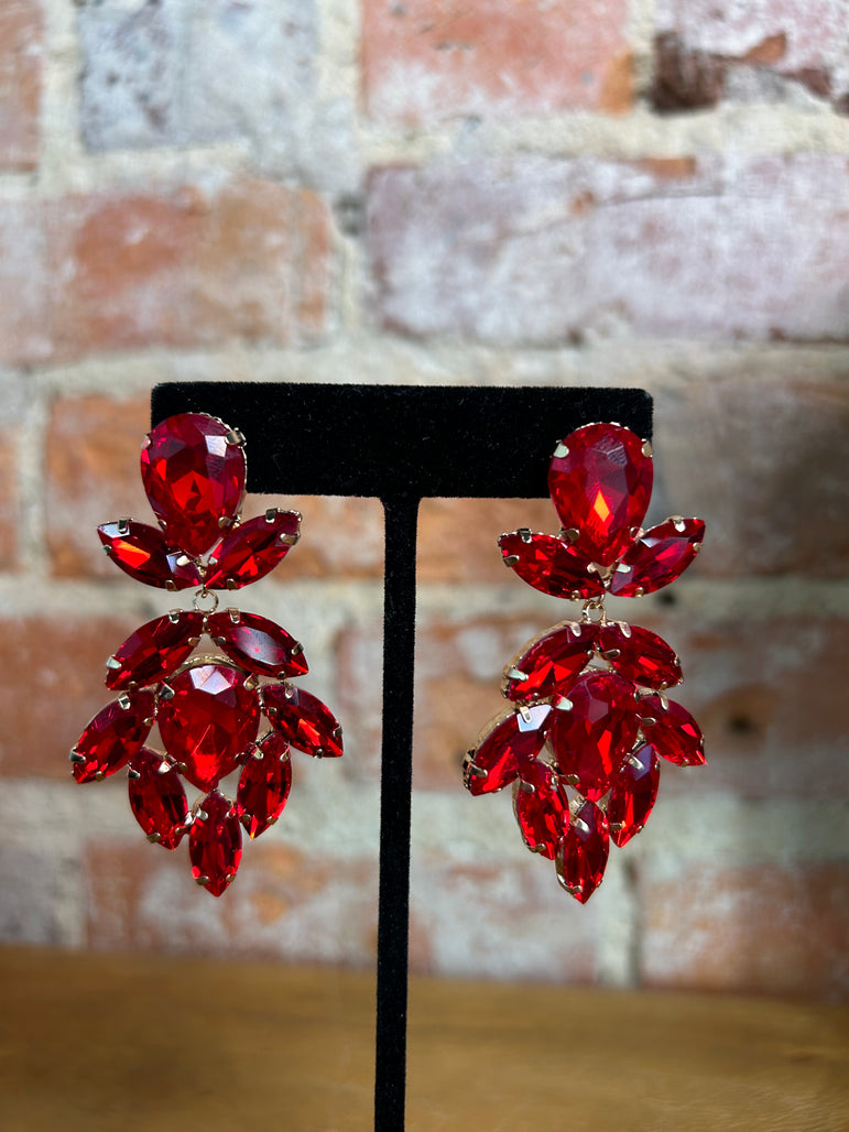 Large Red Earrings