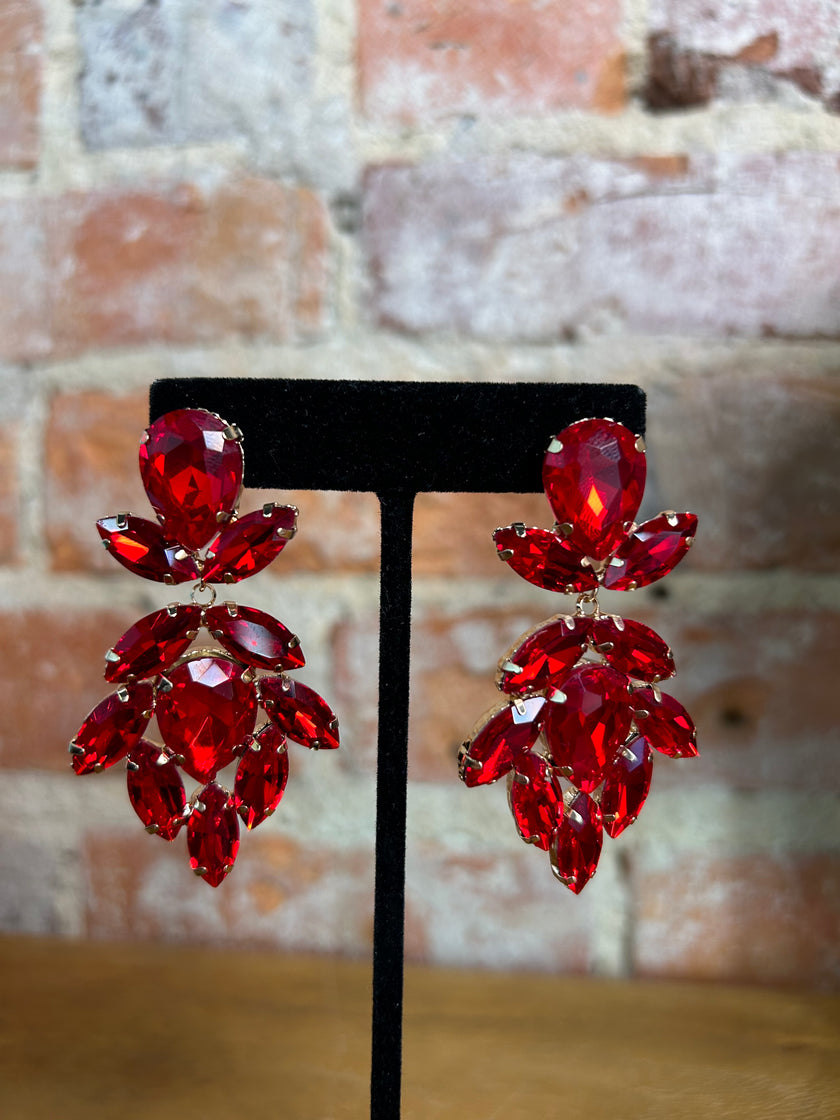 Large Red Earrings