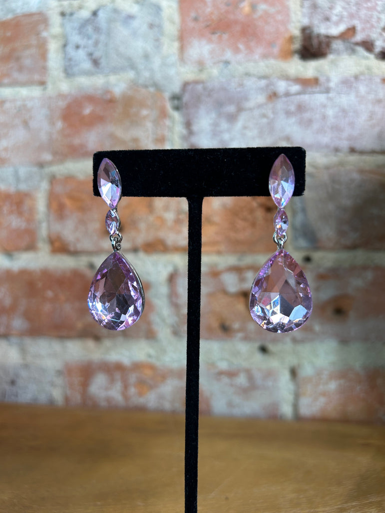 Lilac Teardrop Earrings