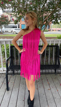 Load image into Gallery viewer, Barbie Pink Fringe Dress