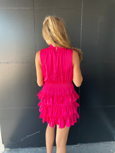 Fuchsia High Neck Dress