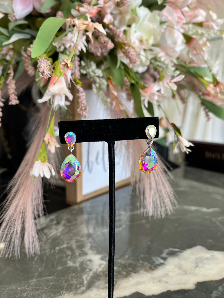 Teardrop Rhinestone Dangle Earring