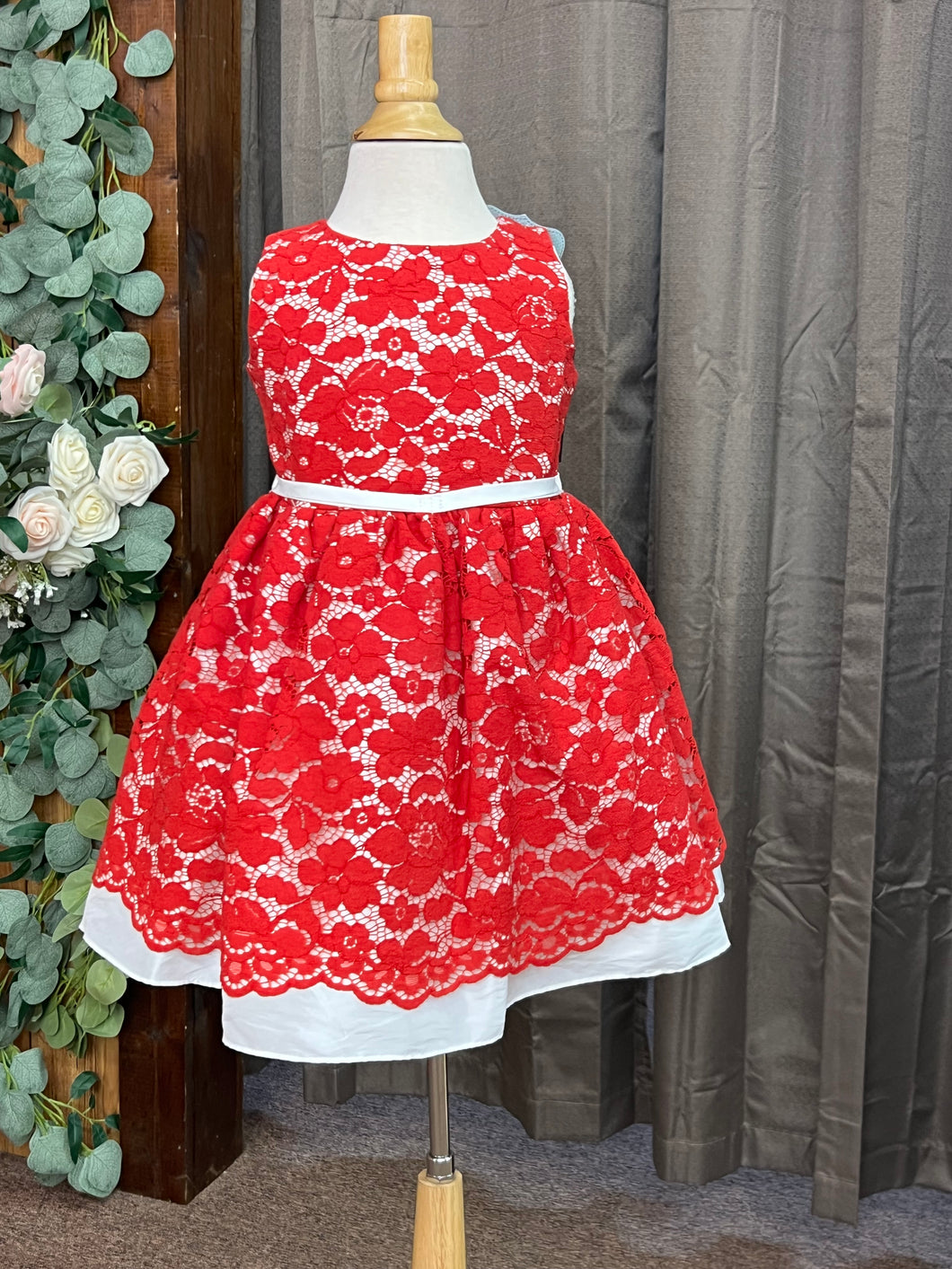 Flower Girl Dress size 4 Red
