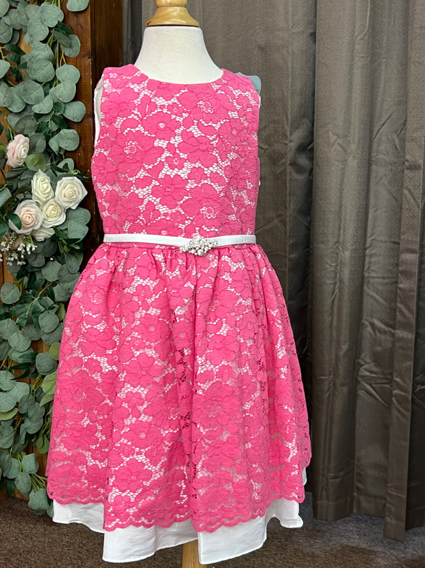 FLOWER GIRL DRESS PINK SIZE 8