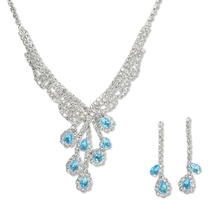 Teardrop Rhinestone Accent Necklace