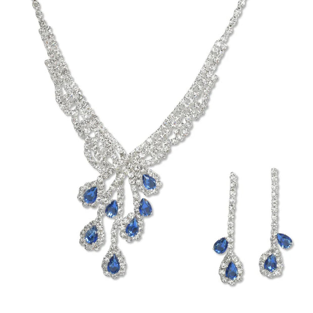 Teardrop Rhinestone Accent Necklace