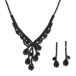 Teardrop Rhinestone Accent Earrings
