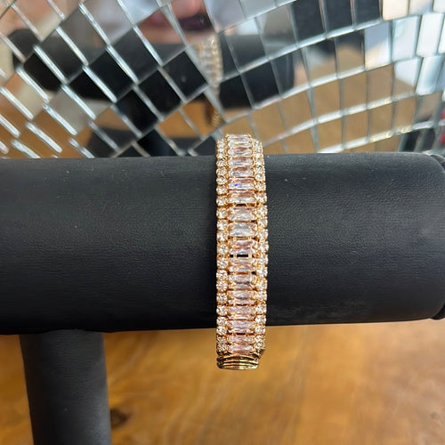 Gold/Rhinestone Bracelet