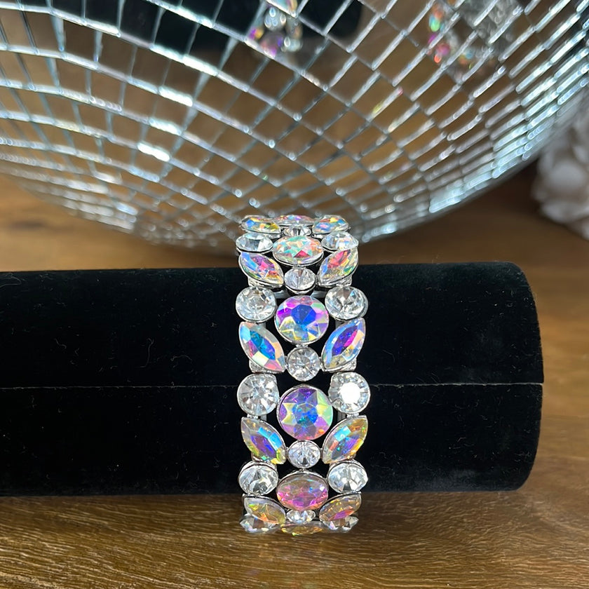AB Circle Rhinestone Bracelet
