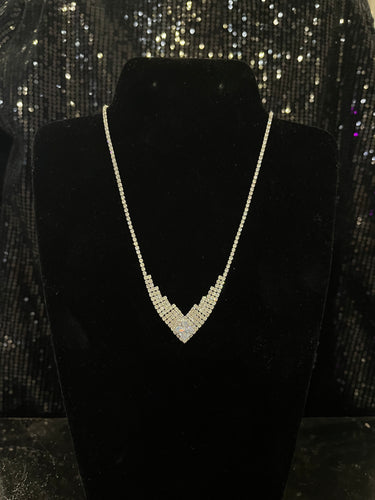 Silver/Gold Rhinestone Necklace