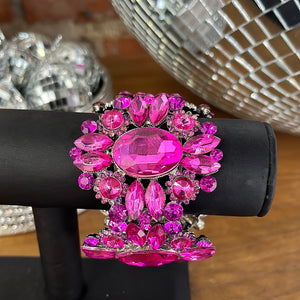 Large Pink Jewel Bracelet