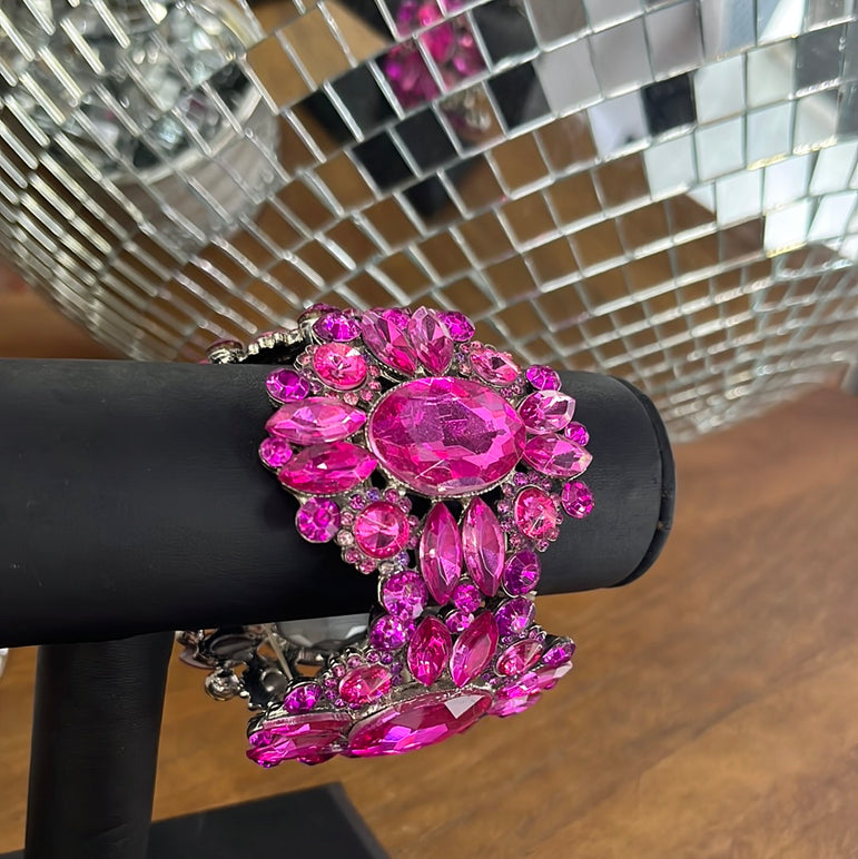 Large Pink Jewel Bracelet