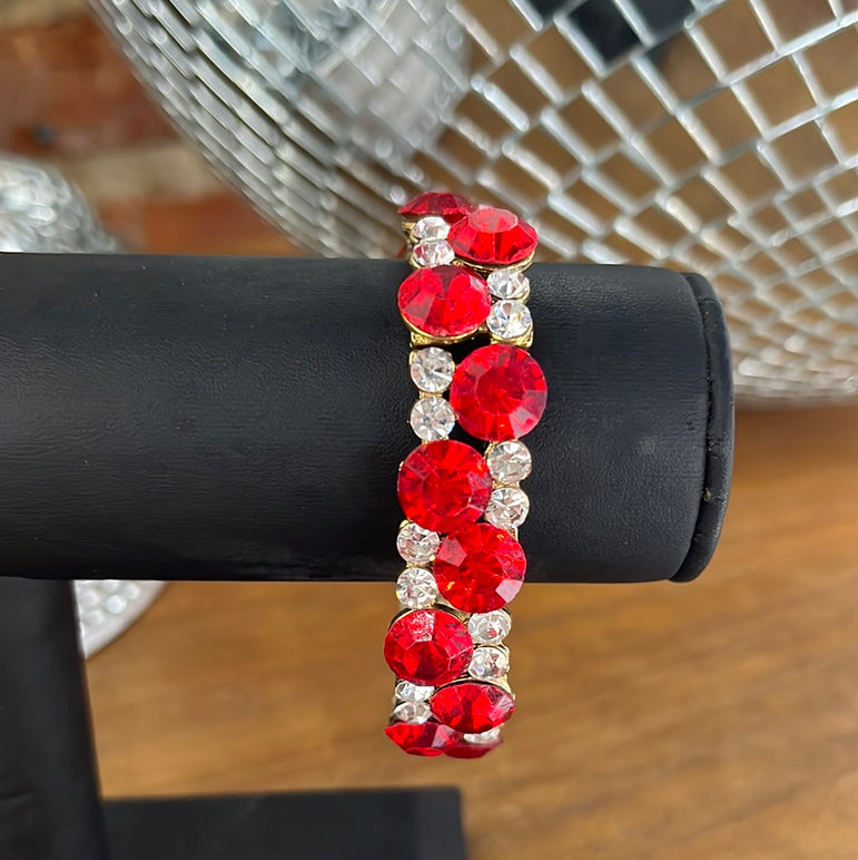 Red/Rhinestone Bracelet